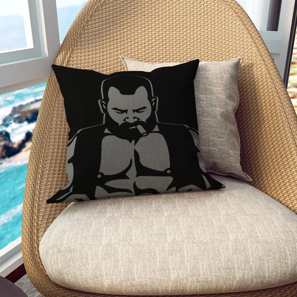 Leather Vest, Accent Pillow