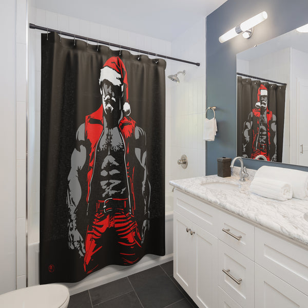 Leather Santa, Shower Curtain