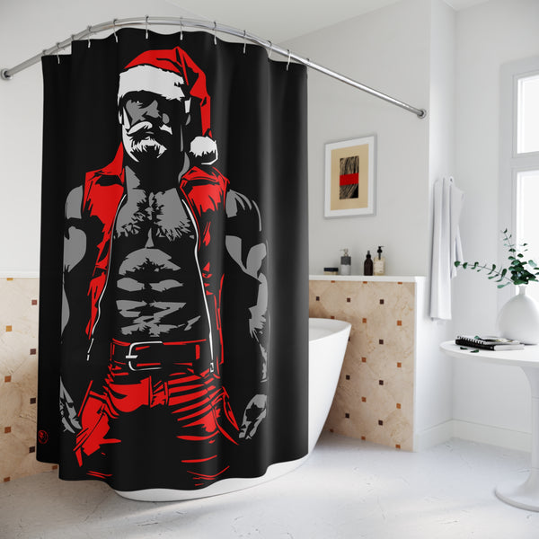 Leather Santa, Shower Curtain