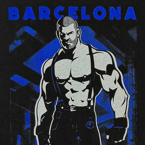 "Traveling Joe" Barcelona, Hand printed Tshirt and Tank Top