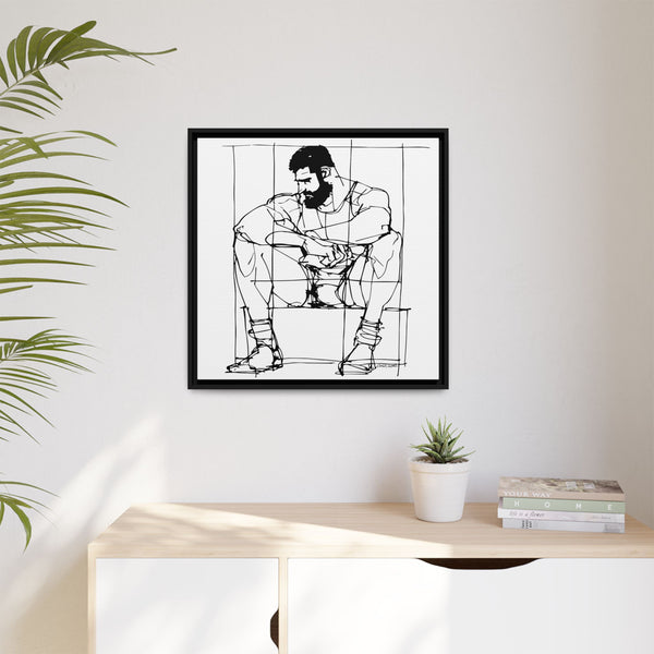 Man Study, Matte Canvas, Framed (Multi-color)