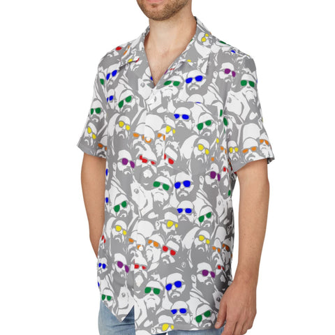 Bright Days, All Over Printed Hawaiian Button-Down Shirt