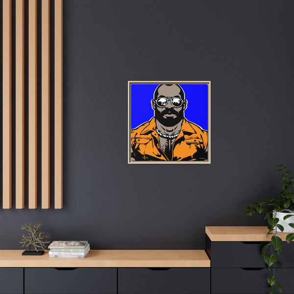 Shades 4, Giclee Print on Canvas, Framed (Multi-color)