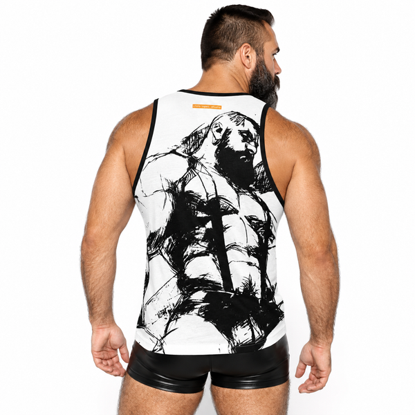 Sketchy, All Over Printed Tank Top