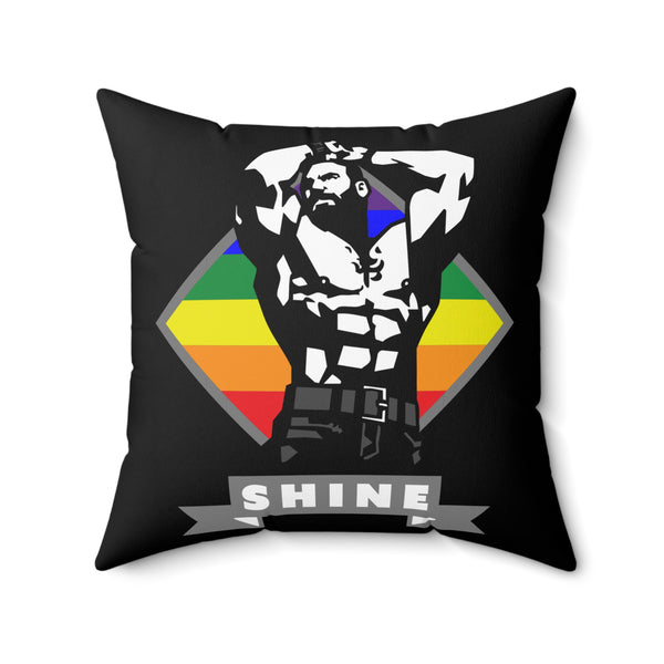 Shine (with pride) Spun Polyester Square Pillow