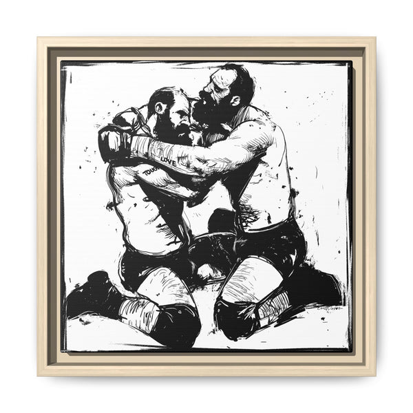 Wrestlers 3, Giclee Print on Matte Canvas, Framed (Multi-color)