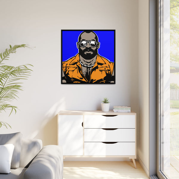 Shades 4, Giclee Print on Matte Canvas, Framed