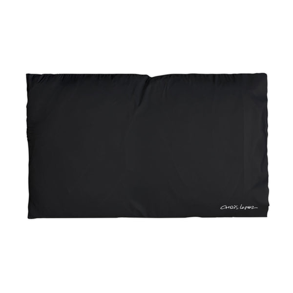 Icon Gray, Black Microfiber Pillowcase