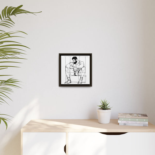 Man Study, Matte Canvas, Framed (Multi-color)