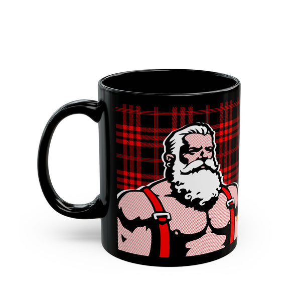 Santa 25 Black Mug (11oz)