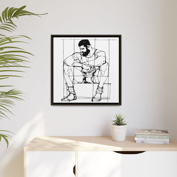 Man Study, Matte Canvas, Framed (Multi-color)
