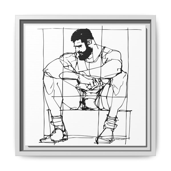 Man Study, Matte Canvas, Framed (Multi-color)