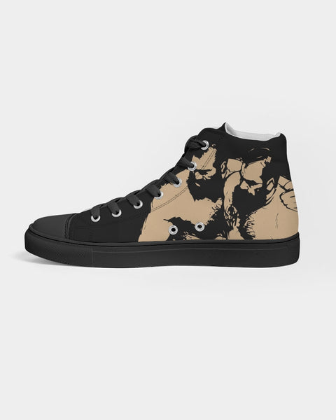 Wrestlers Men's Hightop Canvas Shoe - Black