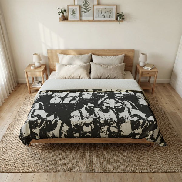 Bar Hopping, Cotton Duvet Cover (Queen & King)