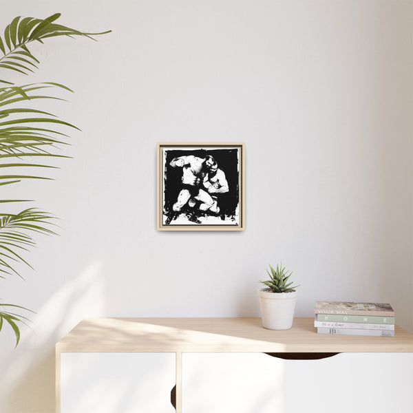 Wrestlers 4, Giclee Print on Canvas, Framed (Multi-color)