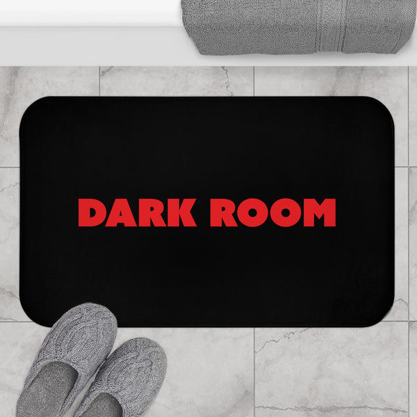 Red Dark Room Bath Mat