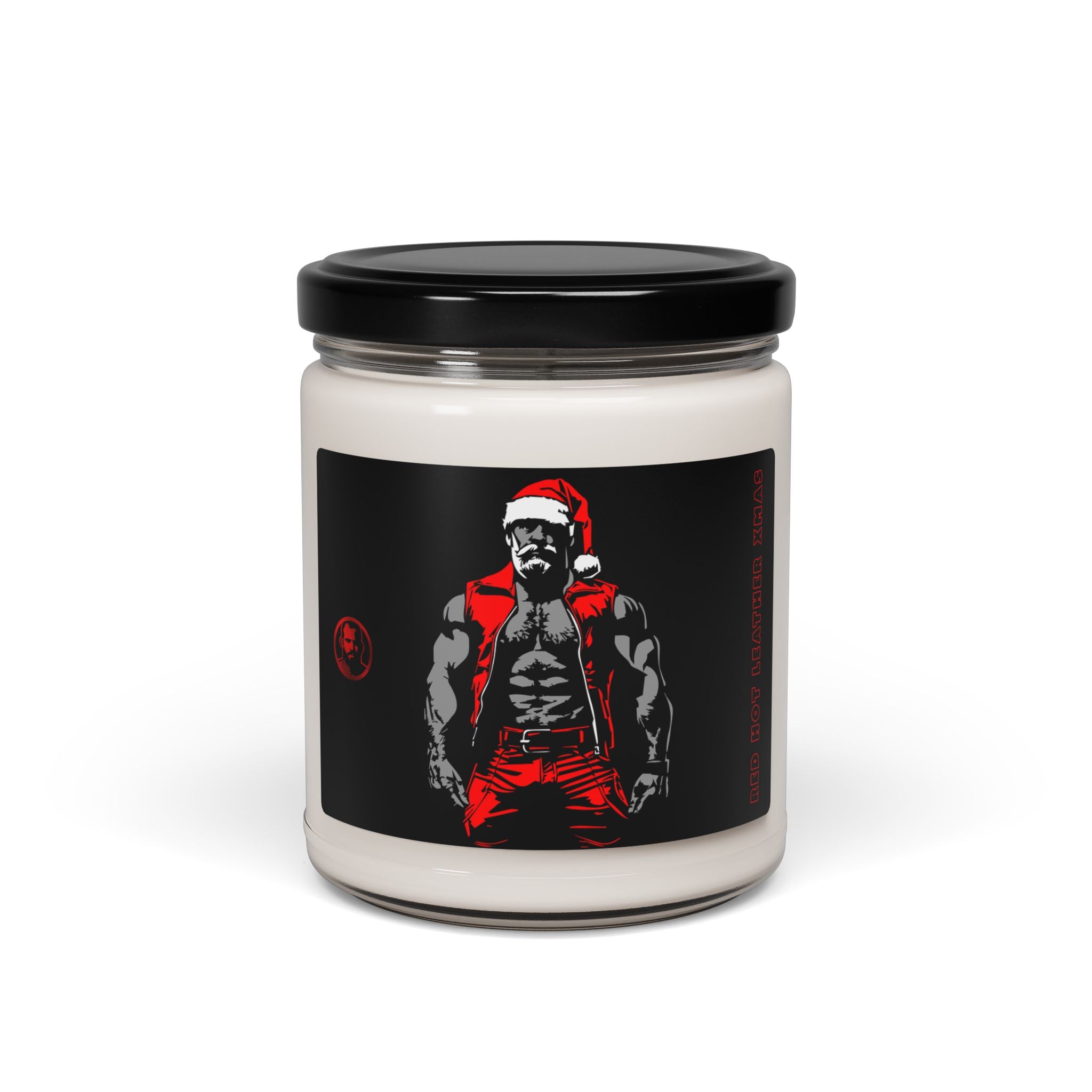 Leather Santa, Scented Soy Candle, 9oz