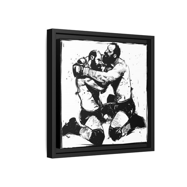 Wrestlers 3, Giclee Print on Matte Canvas, Framed (Multi-color)