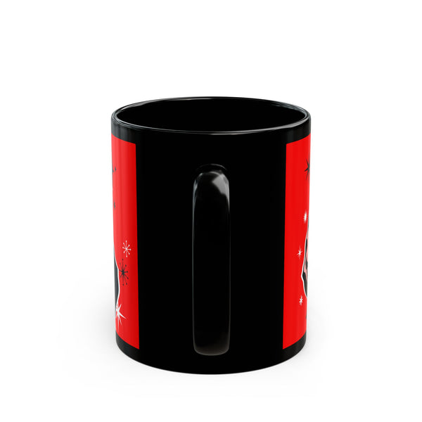 Santa 2026 Red, Black Ceramic Mug