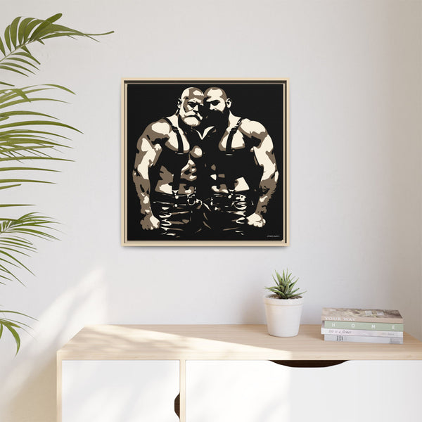 Couple 1, Giclee print on Canvas, Framed (Multi-color)