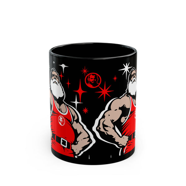 Santa 2026 Black Ceramic Mug