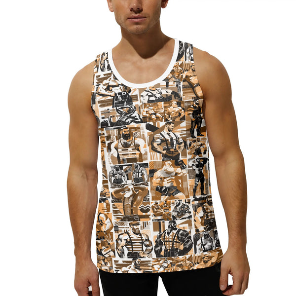 Mens Loose Fit Sleeveless Tank Top Muscle T-Shirt