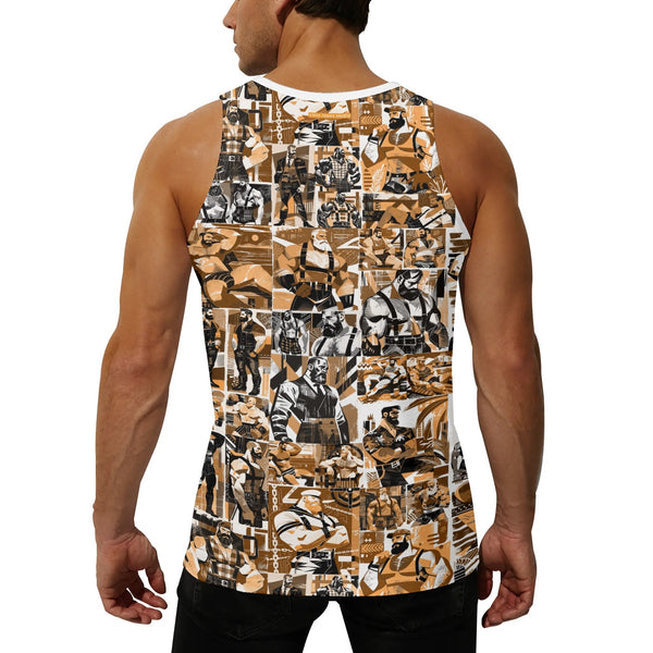 Mens Loose Fit Sleeveless Tank Top Muscle T-Shirt