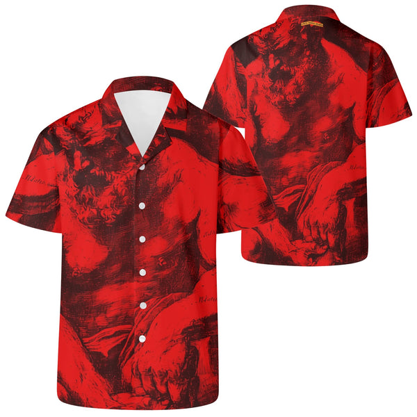 Slave, Mens All Over Printed Casual Hawaiian Shirt