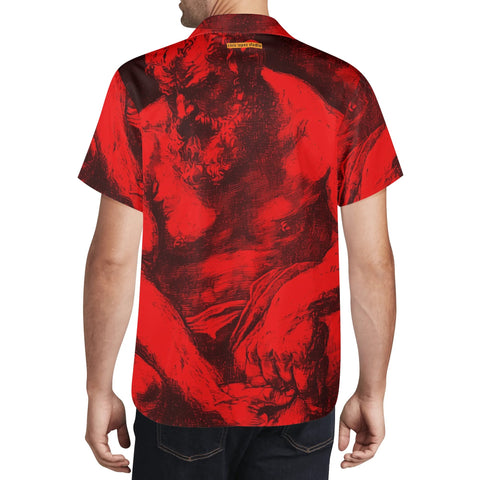 Slave, Mens All Over Printed Casual Hawaiian Shirt