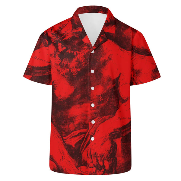 Slave, Mens All Over Printed Casual Hawaiian Shirt