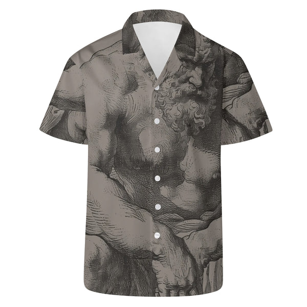 Master, Mens All Over Printed Casual Hawaiian Shirt