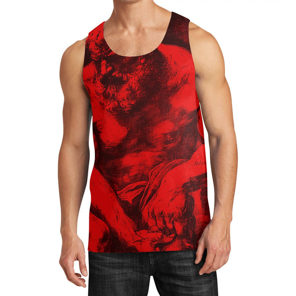 Slave, All Over Printed Mesh Tank Top