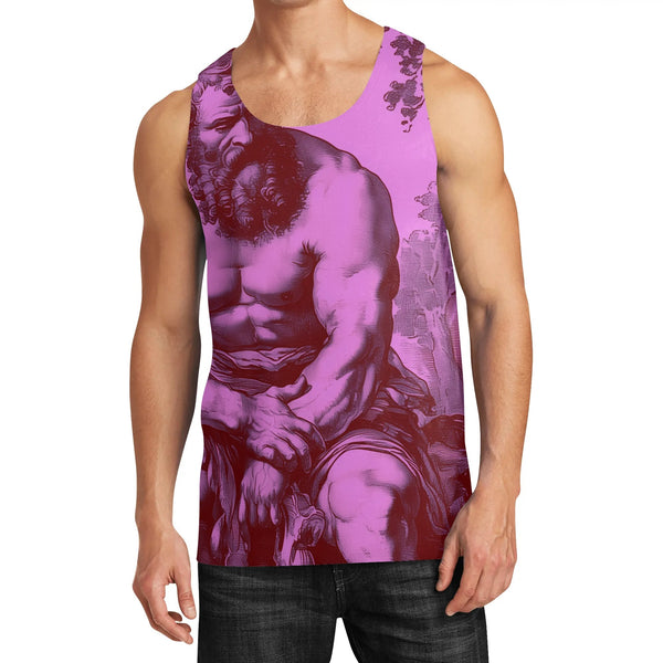 Lover, Mens All Over Printed Mesh Tank Top