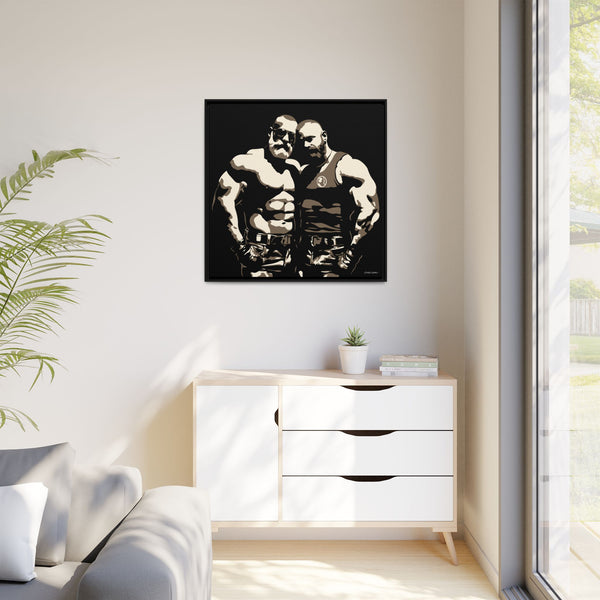 Couple 2, Giclee Print on Canvas, Framed (Multi-color)