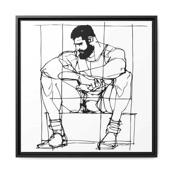 Man Study, Matte Canvas, Framed (Multi-color)