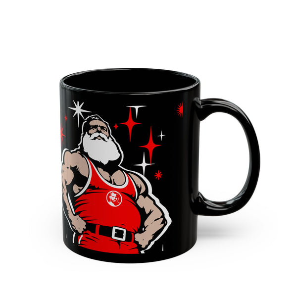Santa 2026 Black Ceramic Mug