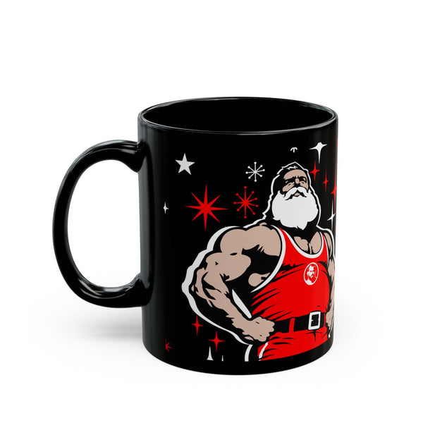 Santa 2026 Black Ceramic Mug