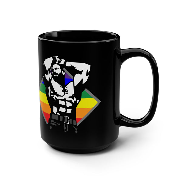 Shine (with Pride) Black Mug, 15oz