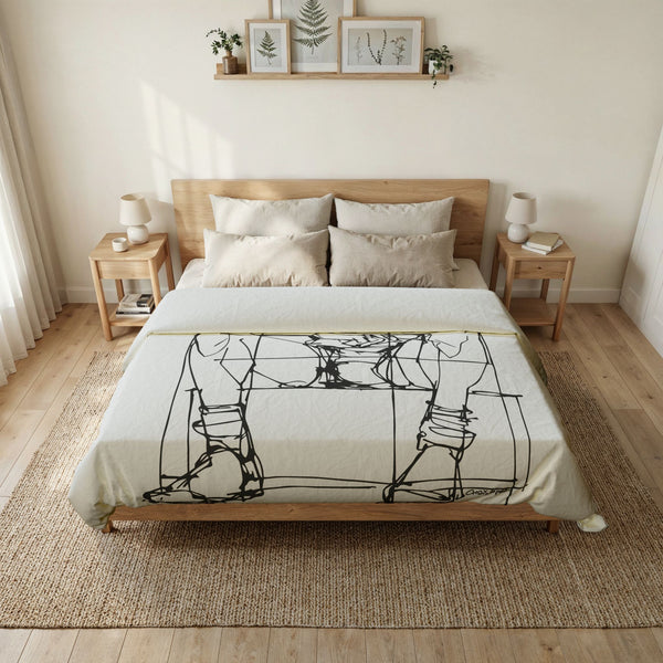 Man Study, Cotton Duvet Cover