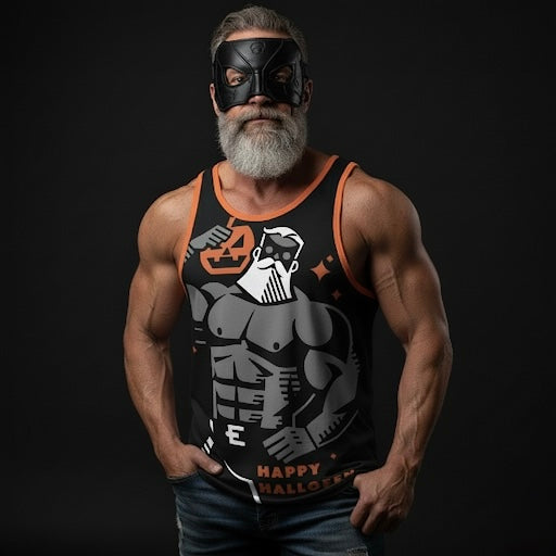 Big Happy Halloween All Over Printed Tank Top
