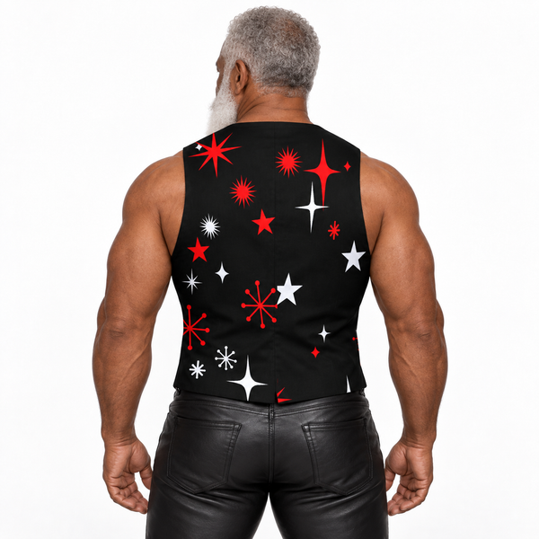 Santa 2026, All-Over Printed Classic Formal Vest