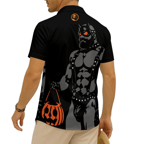 Trick or Treat 2, All-Over Printed Imitation Silk Short-Sleeved Shirt
