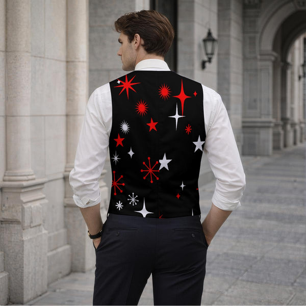 Santa 2026, All-Over Printed Classic Formal Vest