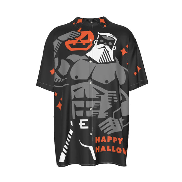 Happy Halloween All-Over Printed satin Shirt