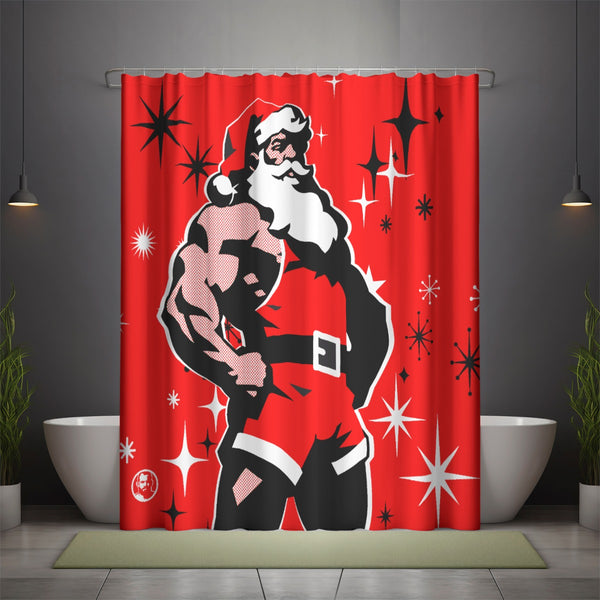 Santa 2026 Red, Shower curtain