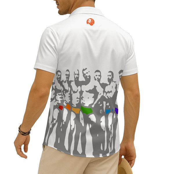 Your Colors, All-Over Printed Imitation Silk Short-Sleeved Shirt