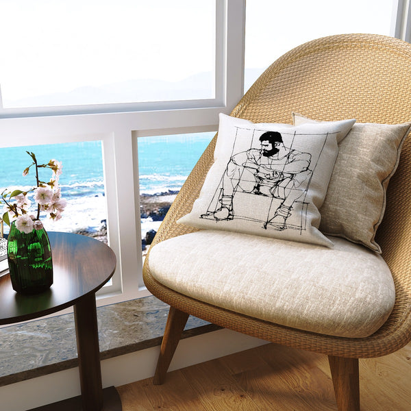 Man Study, All-Over Printed Pillowcase