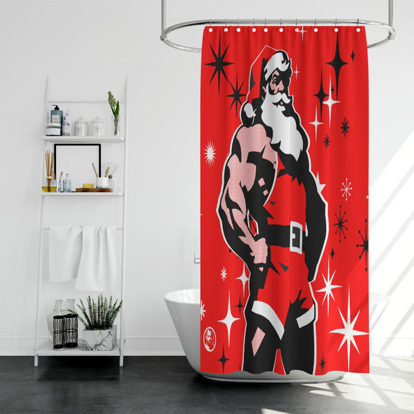 Santa 2026 Red, Shower curtain