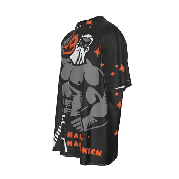 Happy Halloween All-Over Printed satin Shirt