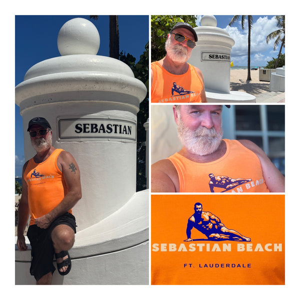 Sebastian Beach, hand printed T-shirt & Tank Top (Colors)